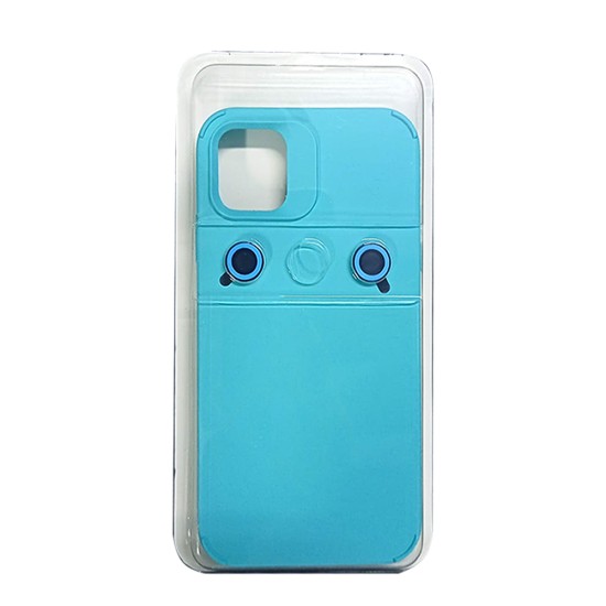 Silicone Case with Separate Camera Glass Set for Apple iPhone 15 Green
